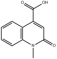 1-メチル-2-オキソ-1,2-ジヒドロ-4-キノリンカルボン酸 化学構造式