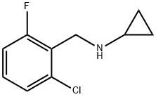 (2-クロロ-6-フルオロベンジル)シクロプロピルアミン 化学構造式