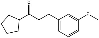 シクロペンチル2-(3-メトキシフェニル)エチルケトン 化学構造式