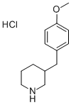 3-(4-甲氧基苄基)哌啶盐酸盐, 625454-21-9, 结构式