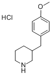 3-(4-METHOXYBENZYL)PIPERIDINE HYDROCHLORIDE Structure