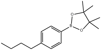 2-(4-ブチルフェニル)-4,4,5,5-テトラメチル-1,3,2-ジオキサボロラン 化学構造式