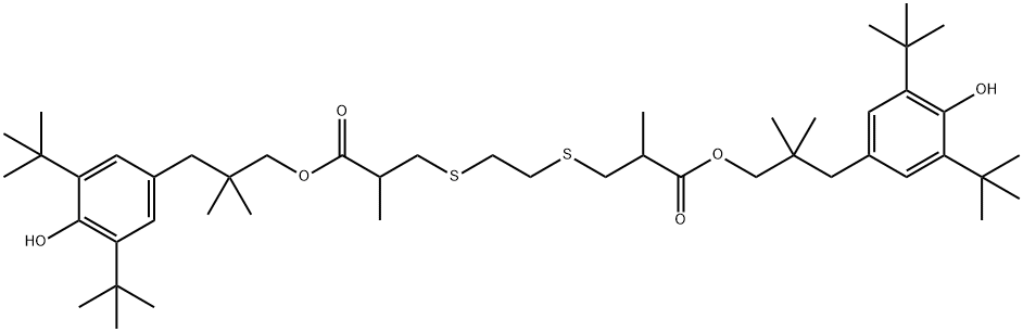 3,3'-[1,2-Ethanediylbis(thio)]bis[2-methylpropanoic acid]bis[3-[3,5-bis(1,1-dimethylethyl)-4-hydroxyphenyl]-2,2-dimethylpropyl] ester Struktur