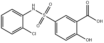 5-[(2-氯苯基)氨磺酰基]-2-羟基苯甲酸, 62547-09-5, 结构式