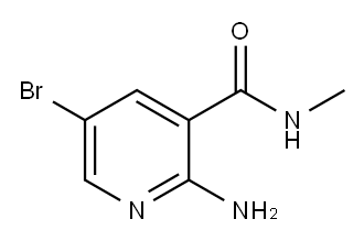 2-AMINO-5-BROMO-N-METHYLPYRIDINE-3-CARBOXAMIDE Structure