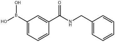 3-(N-ベンジルアミノカルボニル)フェニルボロン酸 化学構造式