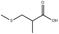 3-Methylthio-2-Methylpropanoic acid, 62574-23-6, 结构式