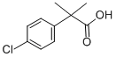 4-クロロ-α,α-ジメチルベンゼン酢酸 化学構造式