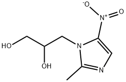 1-(2,3-ジヒドロキシプロピル)-2-メチル-5-ニトロ-1H-イミダゾール 化学構造式