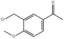 1-[3-(氯甲基)-4-甲氧基苯基]乙-1-酮,62581-82-2,结构式