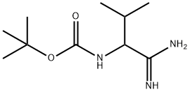 Carbamic acid, [1-(aminoiminomethyl)-2-methylpropyl]-, 1,1-dimethylethyl ester Struktur