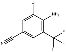 2-AMINO-3-CHLORO-5-CYANOBENZOTRIFLUORIDE 化学構造式