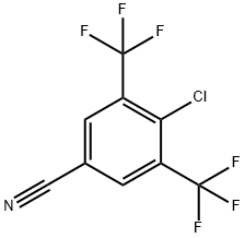 3,5-BIS(TRIFLUOROMETHYL)-4-CHLOROBENZONITRILE Struktur