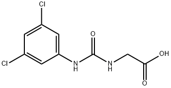 N-[[(3,5-二氯苯基)氨基]羰基]甘氨酸 结构式
