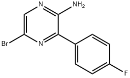 5-BroMo-3-(4-fluoro-phenyl)-pyrazin-2-ylaMine 化学構造式