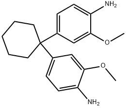4,4'-シクロヘキシリデンビス[2-メトキシベンゼンアミン] 化学構造式