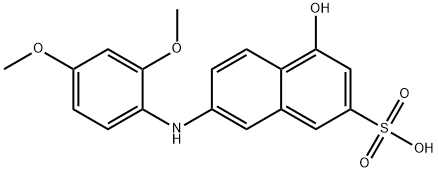 6-(2,4-dimethoxyanilino)-1-naphthol-3-sulfonic acid Structure
