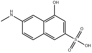 4-ヒドロキシ-6-(メチルアミノ)-2-ナフタレンスルホン酸 化学構造式