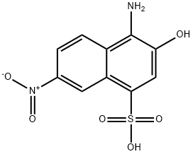 4-amino-3-hydroxy-7-nitronaphthalene-1-sulfonic acid Struktur