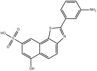 2-(3-aminophenyl)-6-hydroxynaphtho[2,1-d]thiazole-8-sulfonic acid Structure