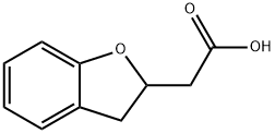 2-(2,3-二氢苯并呋喃-2-基)乙酸, 62590-78-7, 结构式