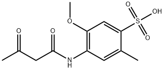 4-[(1,3-ジオキソブチル)アミノ]-5-メトキシ-2-メチルベンゼンスルホン酸 化学構造式