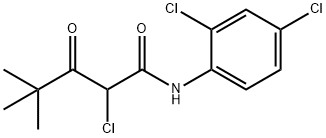 2-クロロ-N-(2,4-ジクロロフェニル)-4,4-ジメチル-3-オキソペンタンアミド 化学構造式