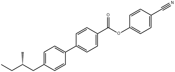 4-cyanophenyl (S)-4'-(2-methylbutyl)[1,1'-biphenyl]-4-carboxylate Struktur