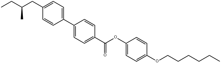4-(hexyloxy)phenyl (S)-4'-(2-methylbutyl)[1,1'-biphenyl]-4-carboxylate 结构式