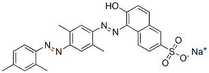 6-Hydroxy-5-[[2,5-dimethyl-4-[(2,4-dimethylphenyl)azo]phenyl]azo]naphthalene-2-sulfonic acid sodium salt Structure
