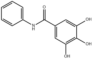 N-フェニル-3,4,5-トリヒドロキシベンズアミド 化学構造式