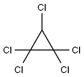 1,1,2,2,3-ペンタクロロシクロプロパン 化学構造式
