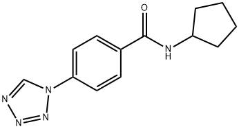 Benzamide, N-cyclopentyl-4-(1H-tetrazol-1-yl)- (9CI) 化学構造式