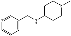 1-メチル-N-(ピリジン-3-イルメチル)ピペリジン-4-アミン 化学構造式