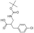 2-N-BOC-2-AMINOMETHYL-3-(4-CHLORO-PHENYL)-PROPIONIC ACID
 Structure