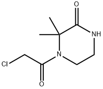 Piperazinone, 4-(chloroacetyl)-3,3-dimethyl- (9CI) Structure