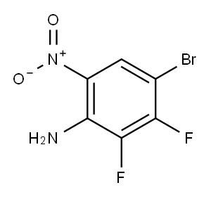 4-BroMo-2,3-difluoro-6-nitroaniline, 626238-73-1, 结构式