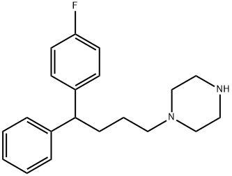 1-[4-(4-fluorophenyl)-4-phenylbutyl]piperazine Structure