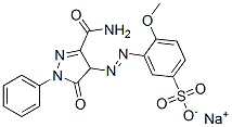 3-[[[3-(Aminocarbonyl)-4,5-dihydro-5-oxo-1-phenyl-1H-pyrazol]-4-yl]azo]-4-methoxybenzenesulfonic acid sodium salt Structure