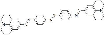 9,9'-[azobis(p-phenyleneazo)]bis[2,3,6,7-tetrahydro-1H,5H-benzo[ij]quinolizine] Struktur