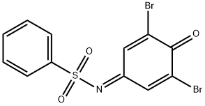 N-(3,5-Dibromo-4-oxo-2,5-cyclohexadien-1-ylidene)benzenesulfonamide Struktur