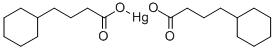ビス(シクロヘキサンブタン酸)水銀(II) 化学構造式