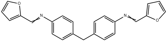 4,4'-メチレンビス[N-(2-フラニルメチレン)ベンゼンアミン] 化学構造式