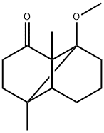 1-Methoxy-2,6-dimethyltricyclo[4.4.0.02,7]decan-3-one Struktur