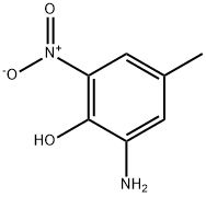 2-アミノ-6-ニトロ-p-クレゾール 化学構造式