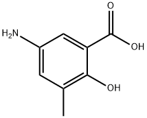 5-AMINO-2-HYDROXY-3-METHYL-BENZOIC ACID 结构式
