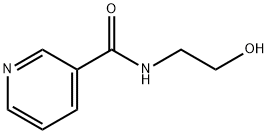 N-(2-ヒドロキシエチル)ピリジン-3-カルボアミド 化学構造式