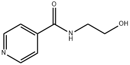N-(2-ヒドロキシエチル)-4-ピリジンカルボアミド 化学構造式