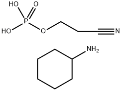bis(cyclohexylammonium) 2-cyanoethyl phosphate Struktur