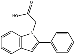 2-フェニル-1H-インドール-1-酢酸 化学構造式